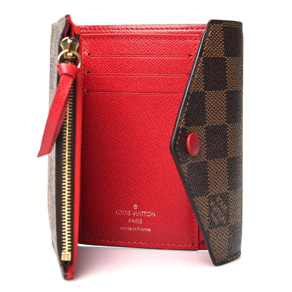 Louis Vuitton Damier Ebene Victorine Wallet Red 5 of 11