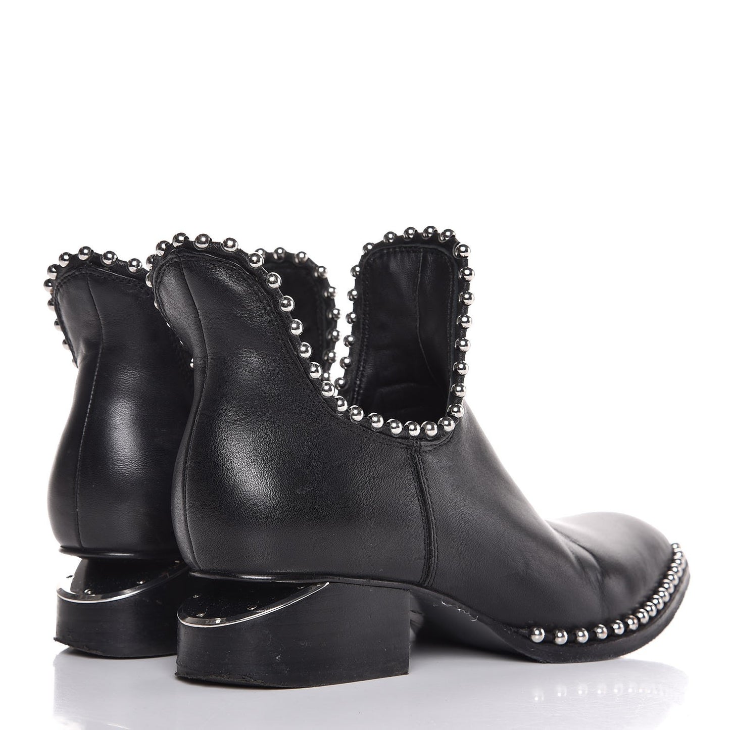 Calfskin Studded Kori Cutout Boots 36 Black
