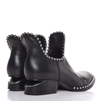 Alexander Wang Calfskin Studded Kori Cutout Boots 36 Black 4 of 15
