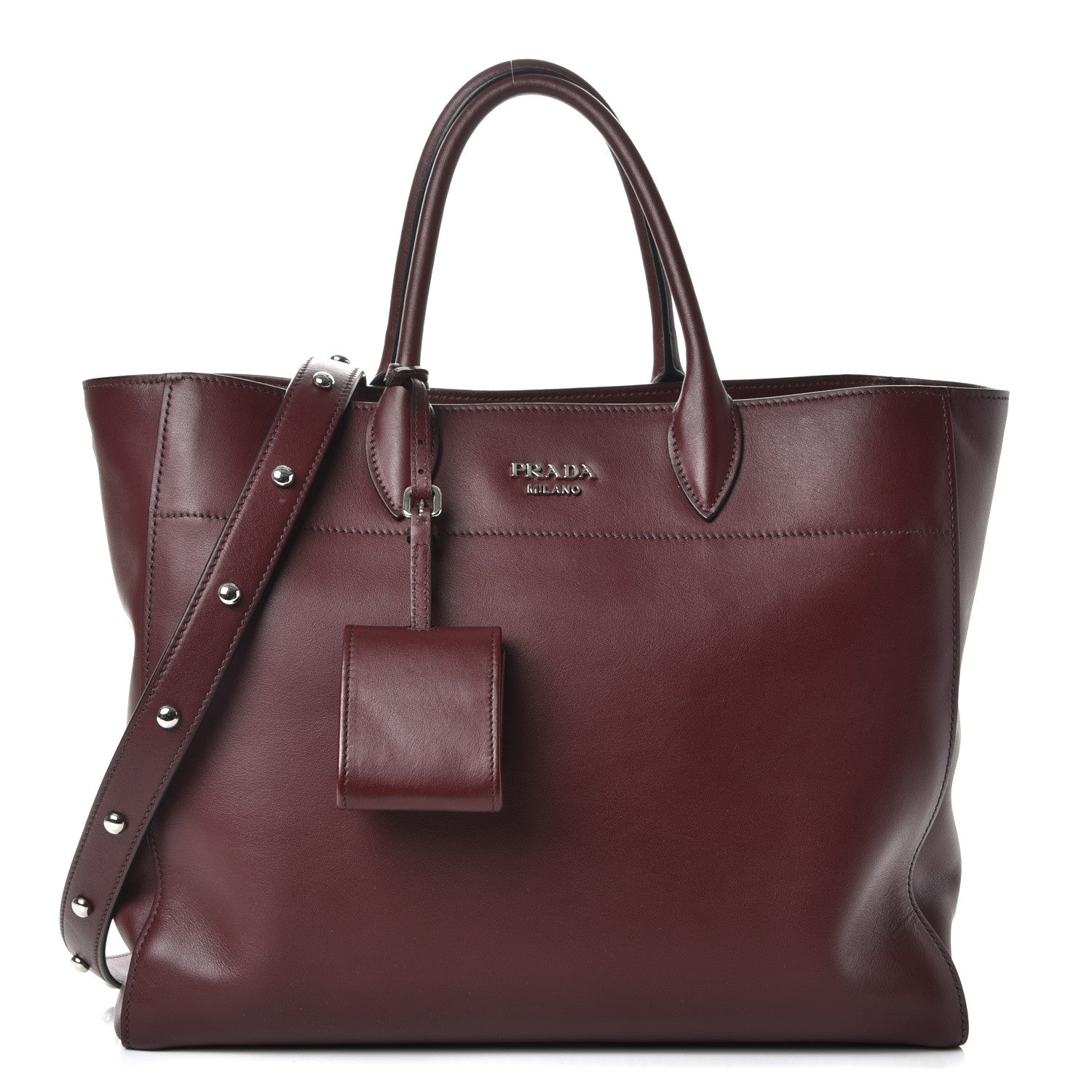 Prada City Calf Tote Granato 1 of 11