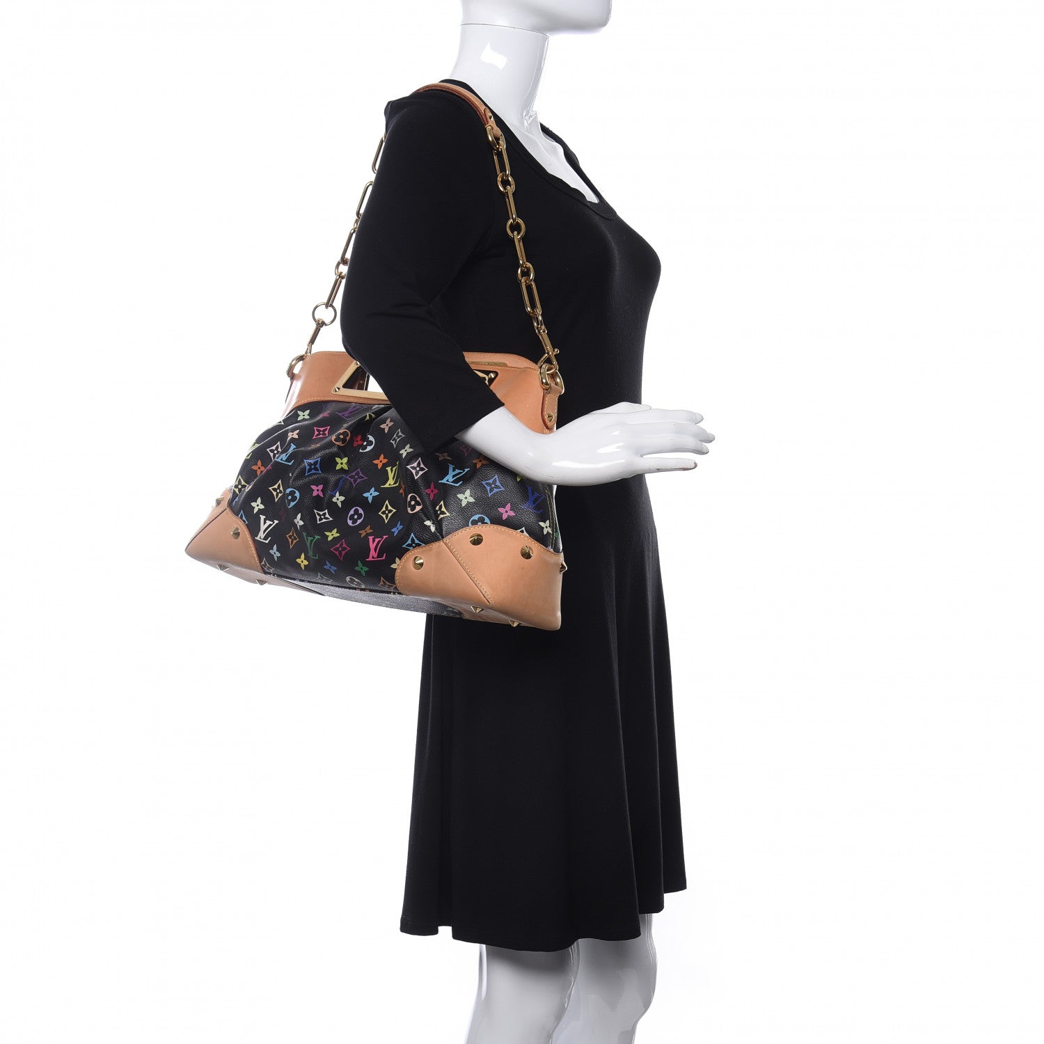 Louis Vuitton Monogram Multicolor Judy GM Black 2 of 10