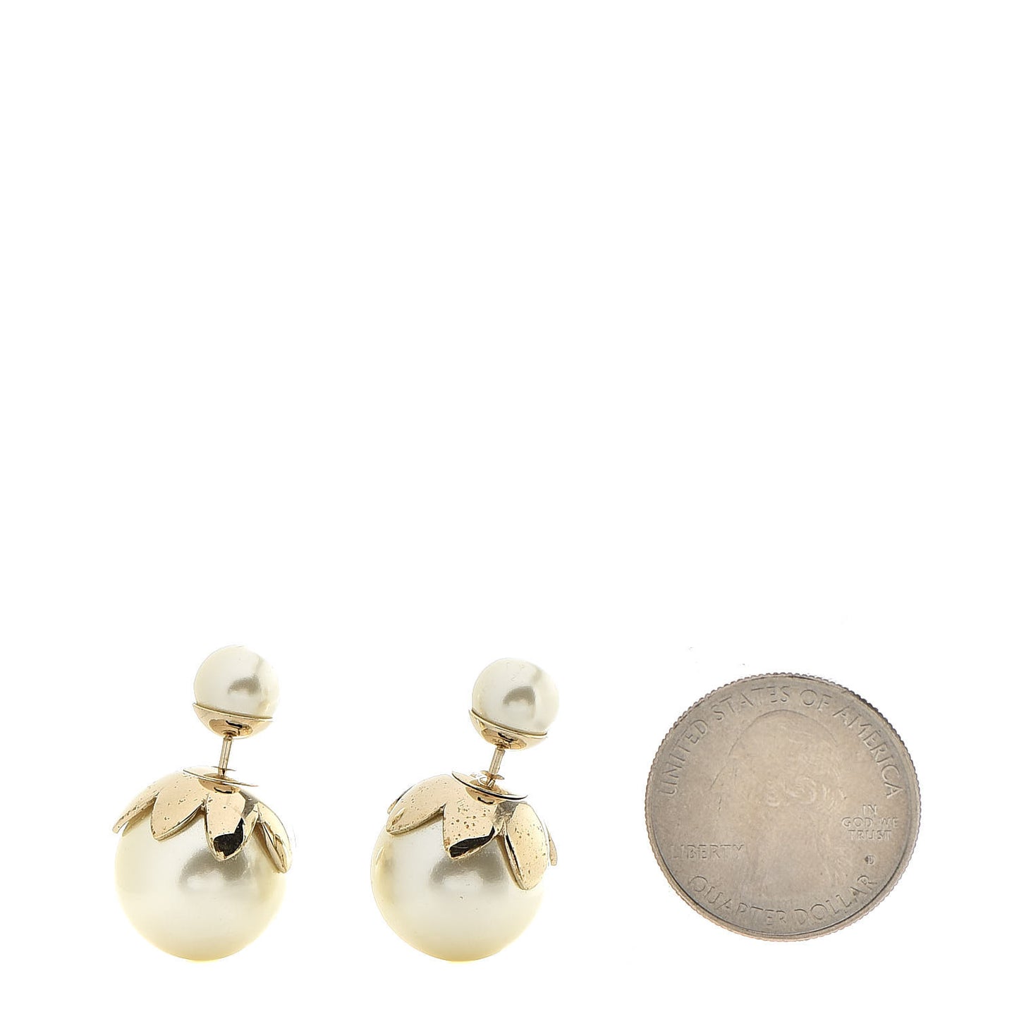 Pearl Mise En Dior Tribal Earrings Gold