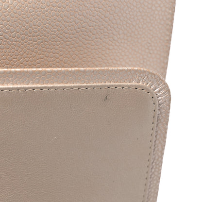 Chanel Pearly Caviar Quilted Jumbo Double Flap Light Beige 13 of 16