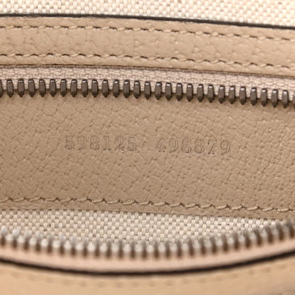 Gucci GG Supreme Monogram Textured Dollar Calfskin Web Small Ophidia Half Moon Hobo Beige Mystic White Oatmeal 7 of 10