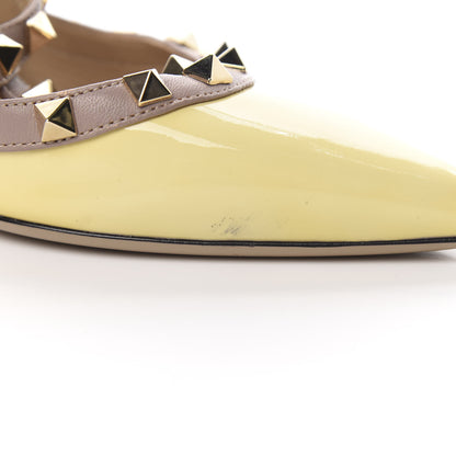 Valentino Garavani Patent Rockstud Ankle Strap 100mm Pumps 40 Water Yellow Poudre 10 of 15