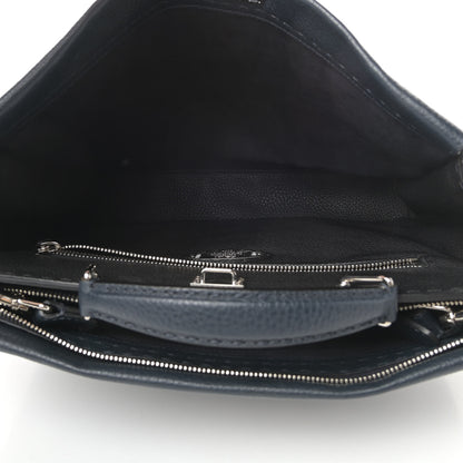 Fendi Cuoio Romano Selleria Bi-Color Large Mens Peekaboo Iconic Essential Satchel Lavagna Black 5 of 12
