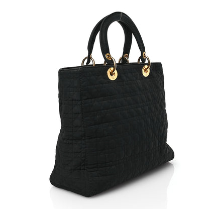 Christian Dior Nylon Cannage Large Lady Dior Black 2 of 18