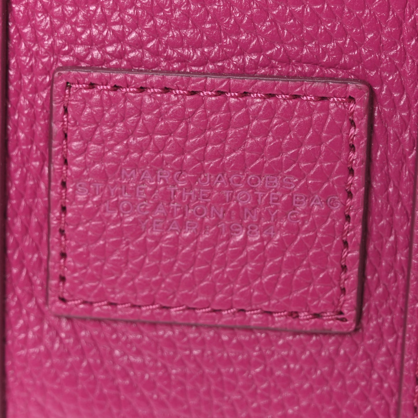 Grained Calfskin Mini The Tote Bag Lipstick Pink