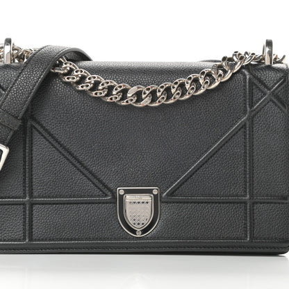 Christian Dior Grained Calfskin Small Diorama Flap Bag Black 9 of 16