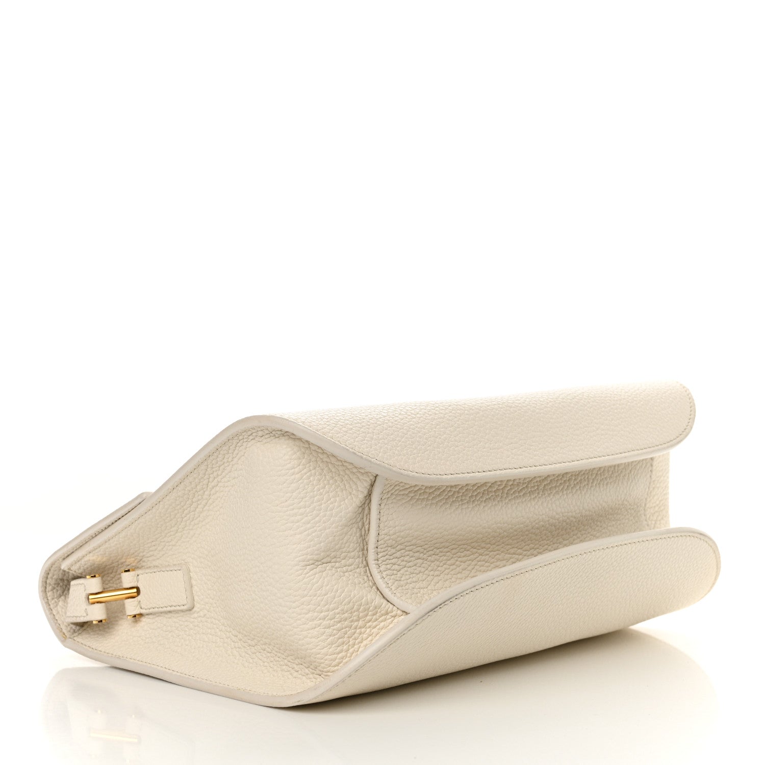 Tom Ford Grained Calfskin Large T Clasp Tara Crossbody Bag White 4 of 13