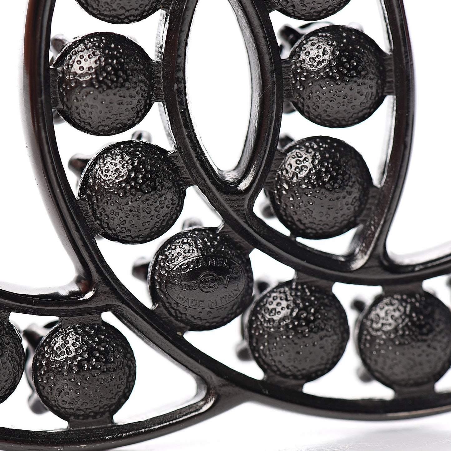 Crystal CC Brooch Black