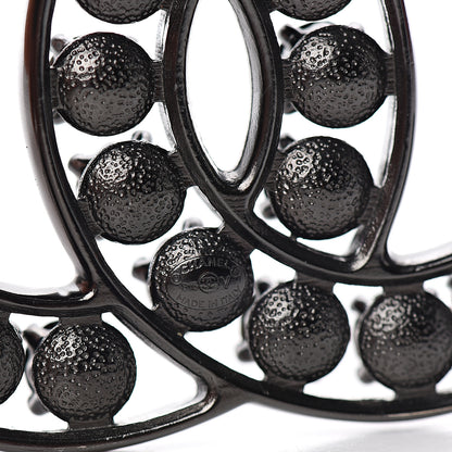 Chanel Crystal CC Brooch Black 4 of 5