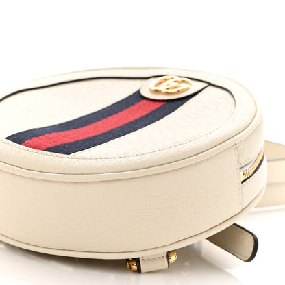 Gucci Textured Calfskin Web Mini Ophidia Round Backpack Mystic White 10 of 11