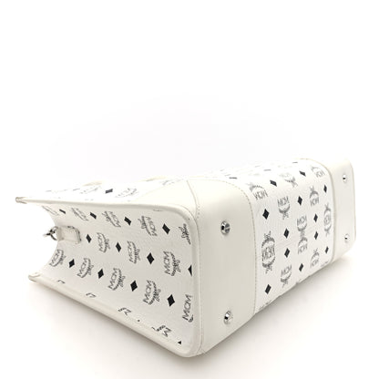 MCM Visetos Large Munchen Tote White 5 of 10