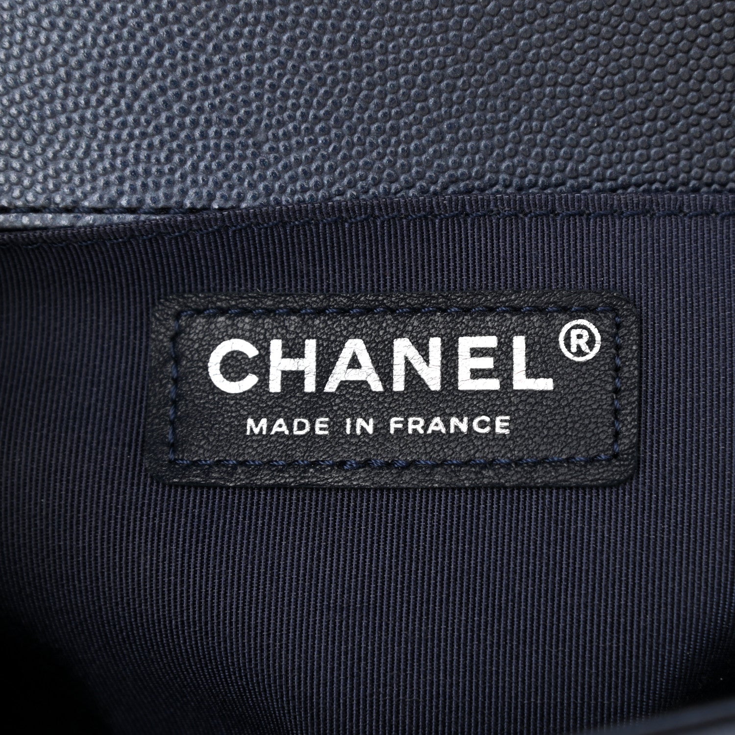 Chanel Metallic Caviar Quilted Medium Boy Flap Navy 5 of 8