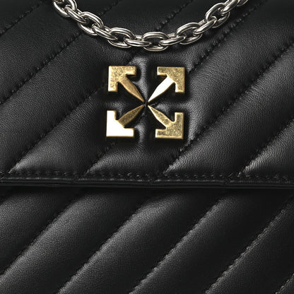 Off-White Calfskin Diagonal Quilted Jackhammer 24 Shoulder Bag Black 7 of 12