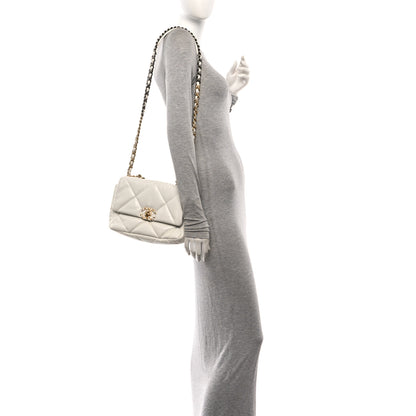 Chanel Lambskin Quilted Medium Chanel 19 Flap White 2 of 10