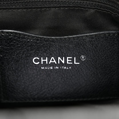 Chanel Glazed Calfskin Stitched XL On The Road Flap Black 5 of 15