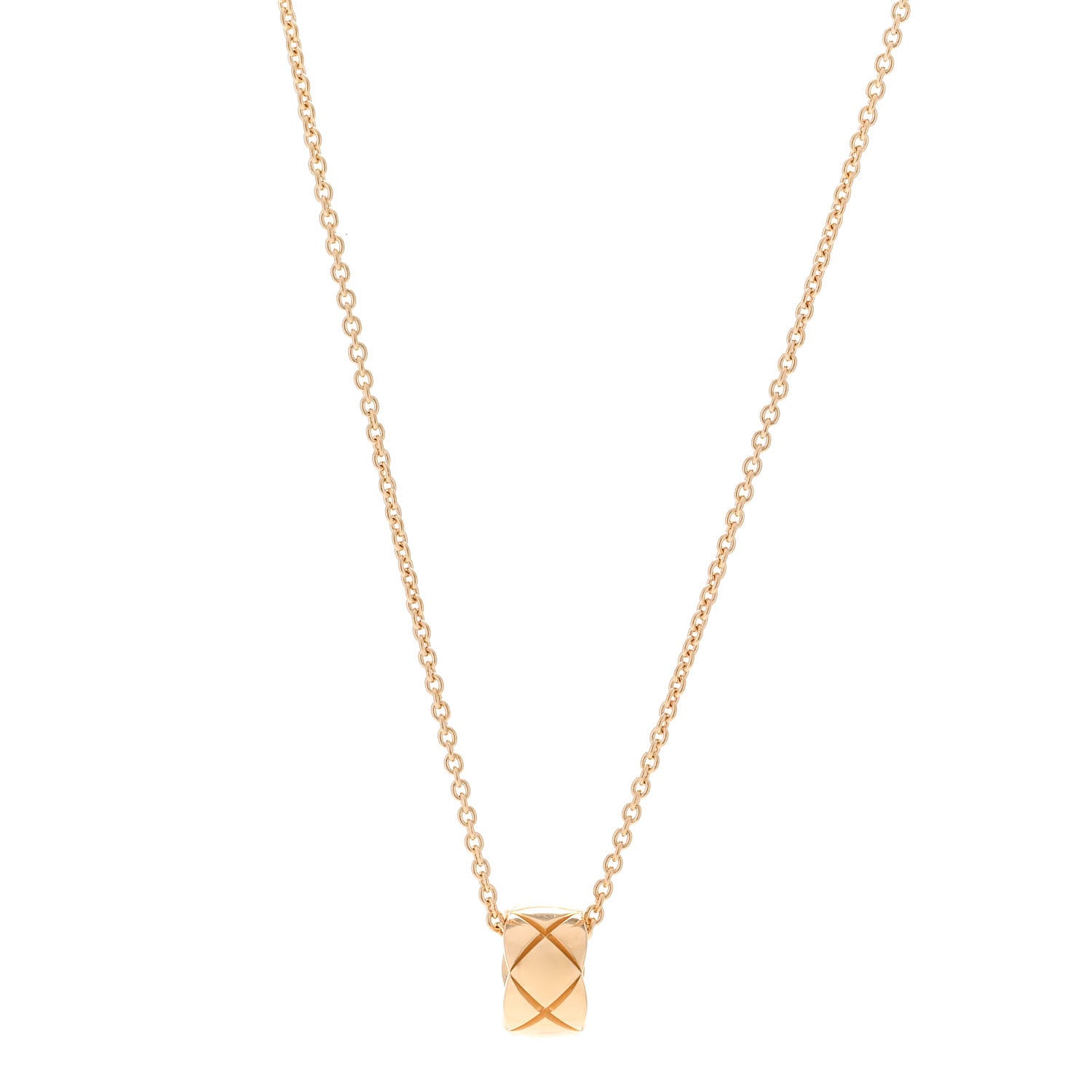 Chanel 18K Yellow Gold Coco Crush Round Pendant Necklace 1 of 5