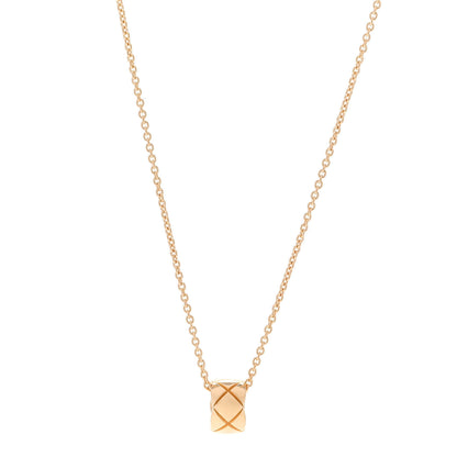 Chanel 18K Yellow Gold Coco Crush Round Pendant Necklace 1 of 5
