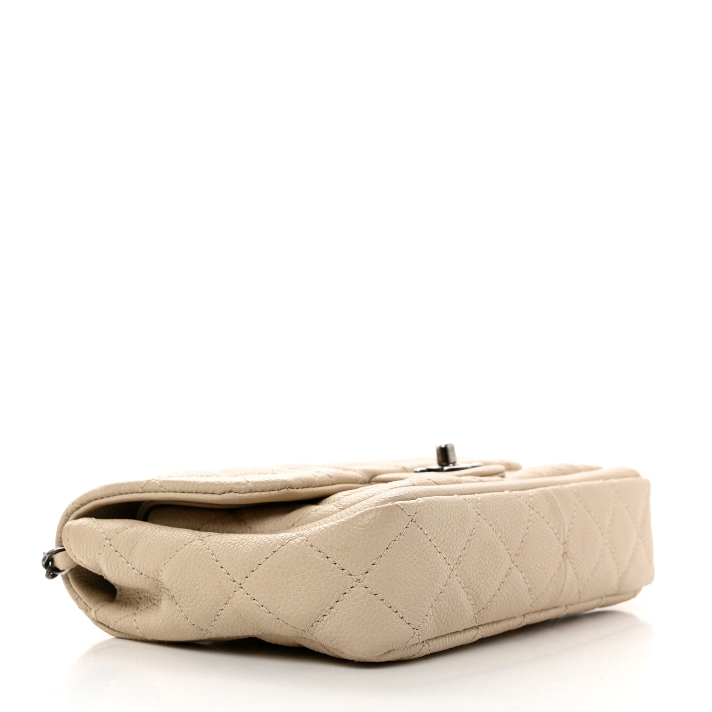 Caviar Quilted Medium Now and Forever Flap Ivory