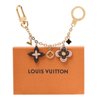 Louis Vuitton Brass Monogram Blooming Flowers Bag Charm Key Holder Rose Ballerine 5 of 5