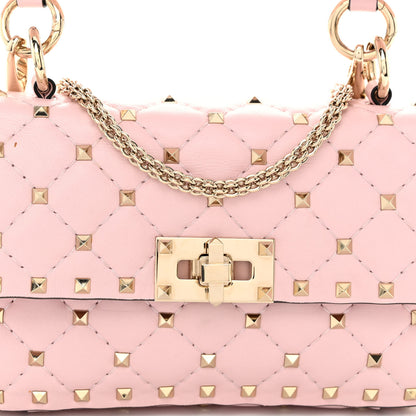 Valentino Garavani Nappa Small Rockstud Spike Shoulder Bag Water Rose 7 of 9