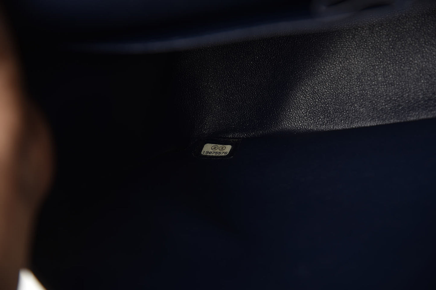Caviar Quilted Jumbo Double Flap Navy Blue