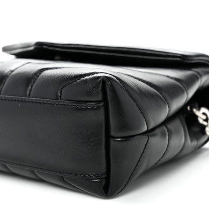 Saint Laurent Calfskin Y Quilted Monogram Toy Loulou Crossbody Bag Black 9 of 9