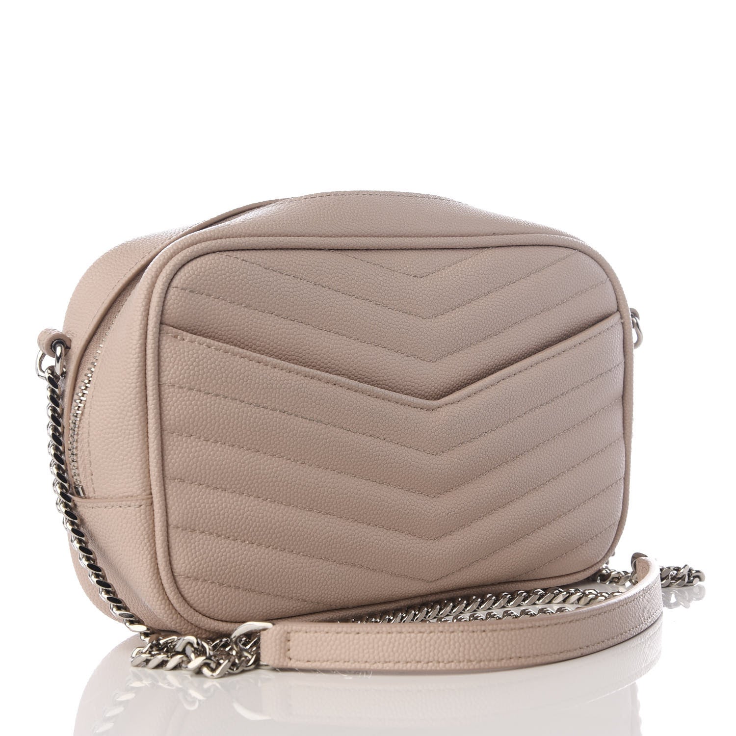 Saint Laurent Grain De Poudre Matelasse Monogram Mini Lou Camera Bag Marble Pink 2 of 8