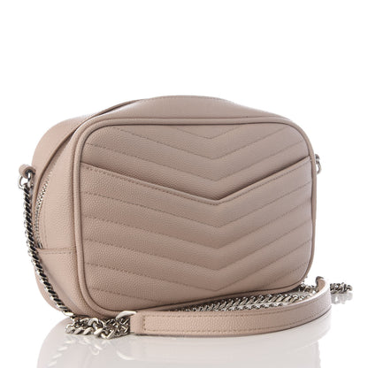 Saint Laurent Grain De Poudre Matelasse Monogram Mini Lou Camera Bag Marble Pink 2 of 8