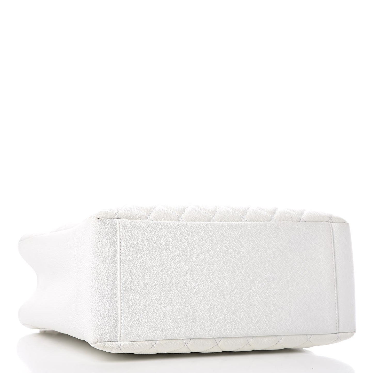 Caviar Quilted Grand Shopping Tote GST White