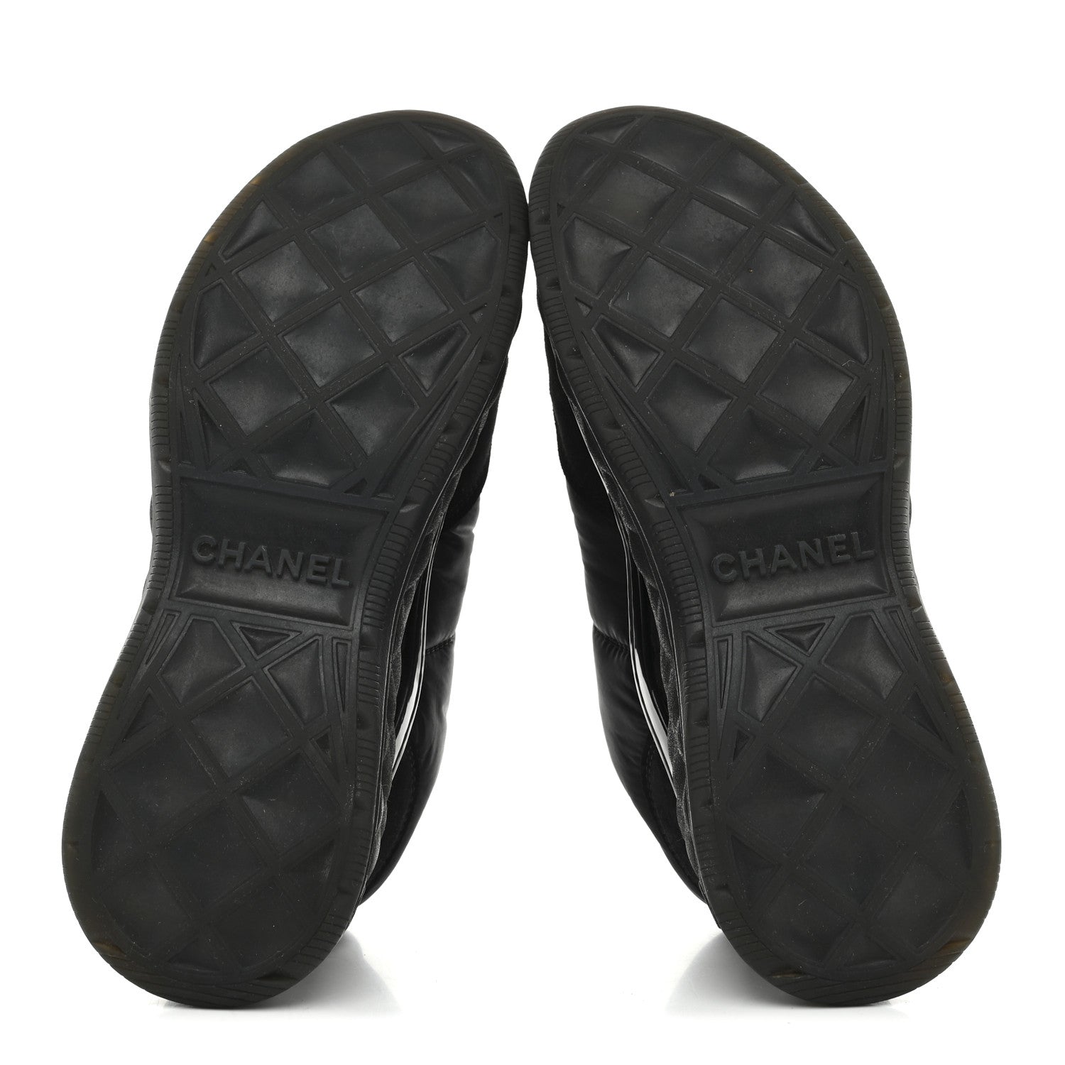 Chanel Nylon Suede Calfskin CC Sneakers 38 Black 6 of 9