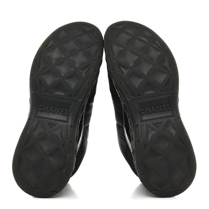 Chanel Nylon Suede Calfskin CC Sneakers 38 Black 6 of 9