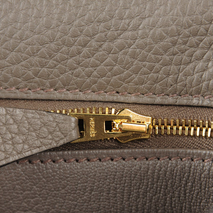 Hermes Taurillon Clemence Kelly Retourne 32 Etain 19 of 23