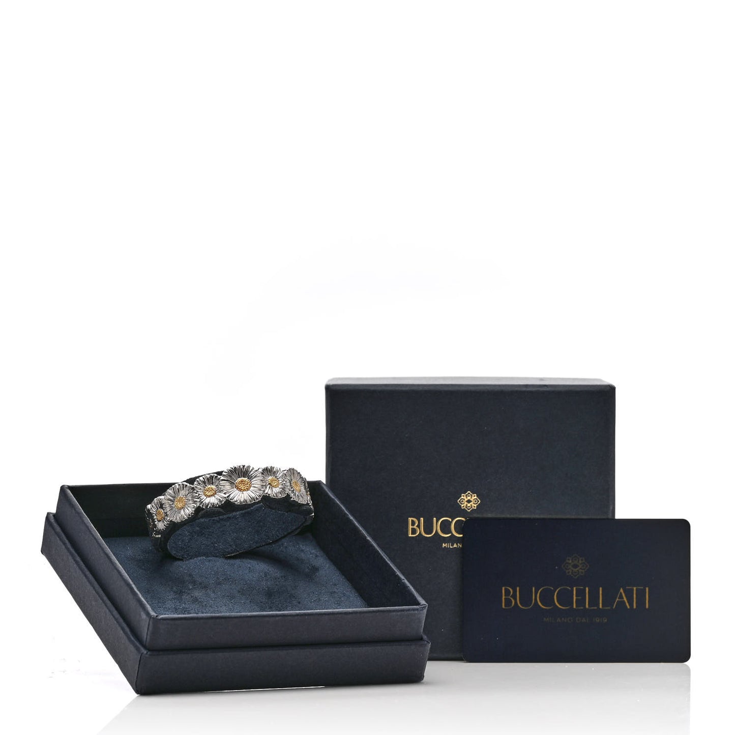 Sterling Silver Vermeil Blossoms Daisy Narrow Cuff Bracelet