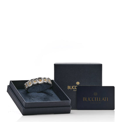 Buccellati Sterling Silver Vermeil Blossoms Daisy Narrow Cuff Bracelet 4 of 4