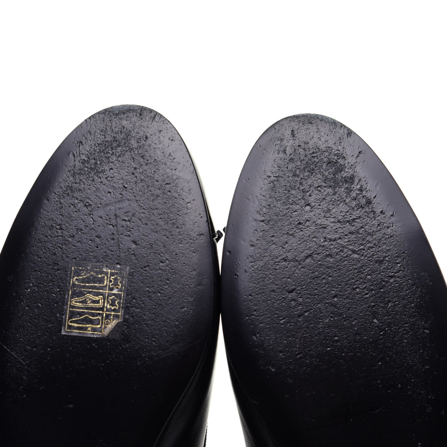 Lambskin Patent Calfskin CC Cap Toe Ballerina Flats 36 Black