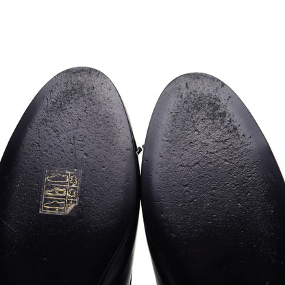 Chanel Lambskin Patent Calfskin CC Cap Toe Ballerina Flats 36 Black 11 of 14