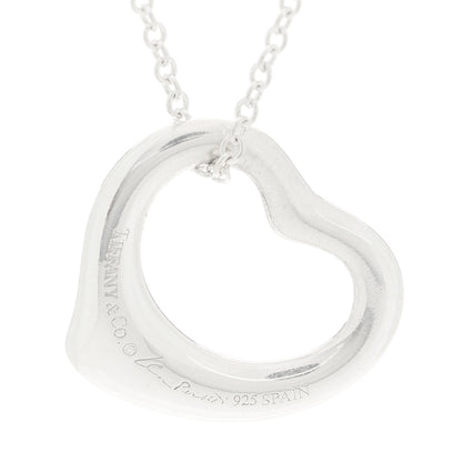 Tiffany Sterling Silver 16mm Elsa Peretti Open Heart Pendant Necklace 4 of 5