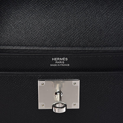 Hermes Epsom Kelly Depeches 25 Pouch Black 6 of 8