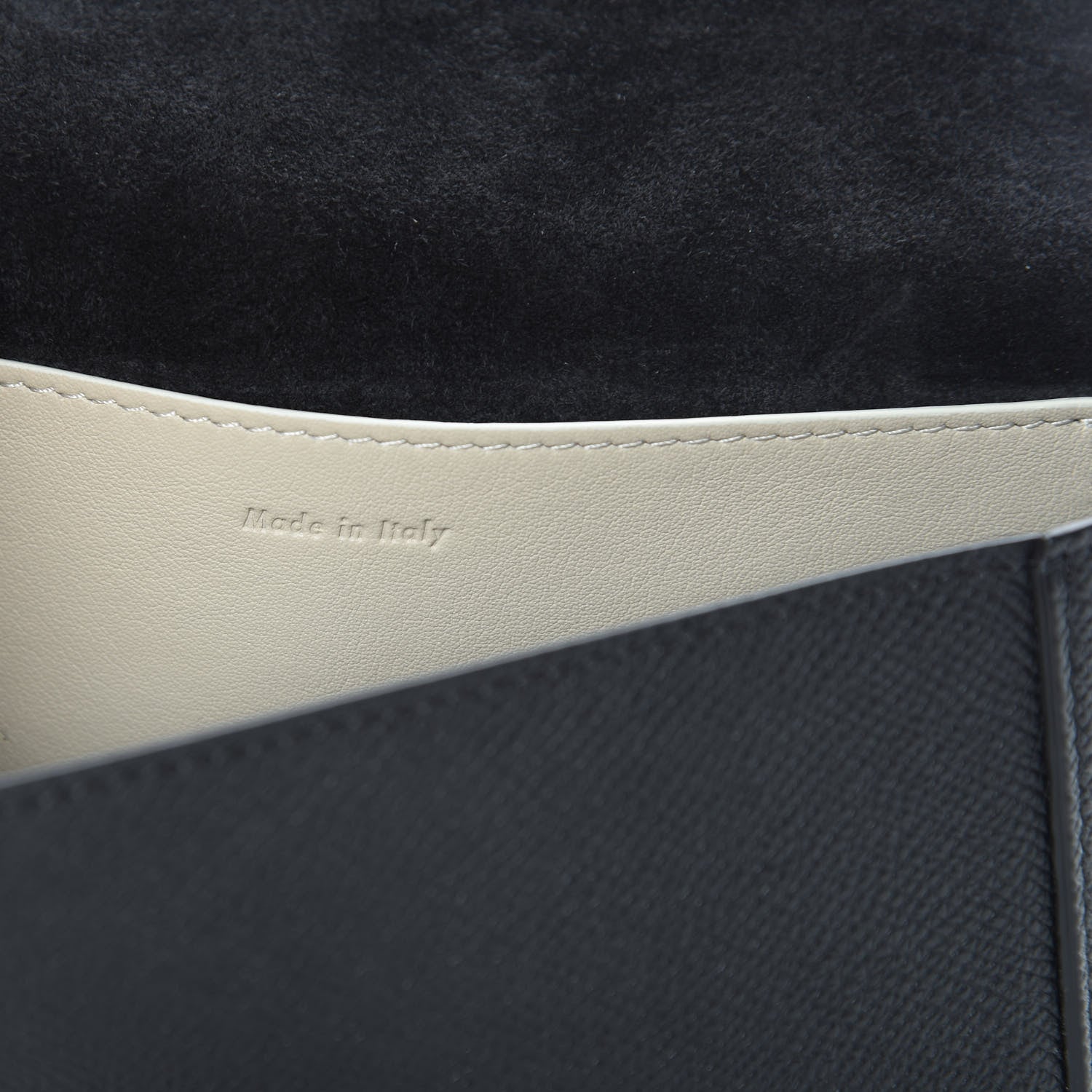 Celine Grained Calfskin Strap Clutch Black 7 of 11