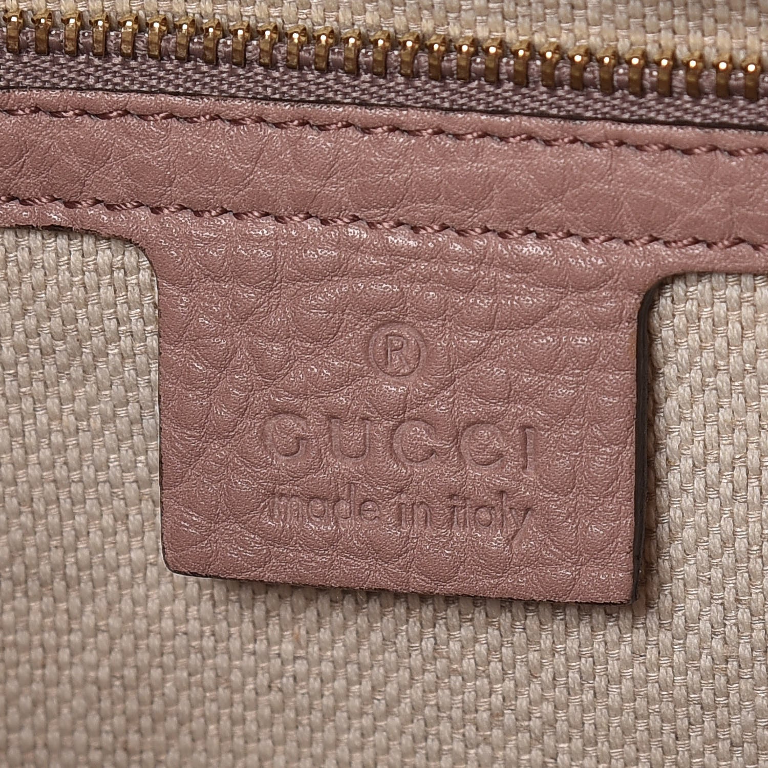 Gucci Pebbled Calfskin Medium Soho Chain Shoulder Bag Dark Cipria 8 of 9