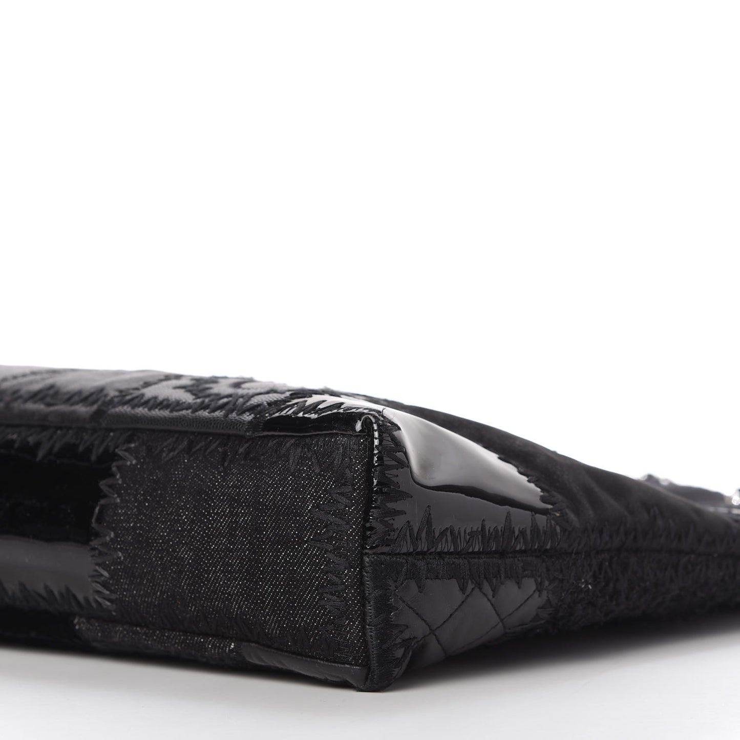 Tweed Patchwork Tote Black