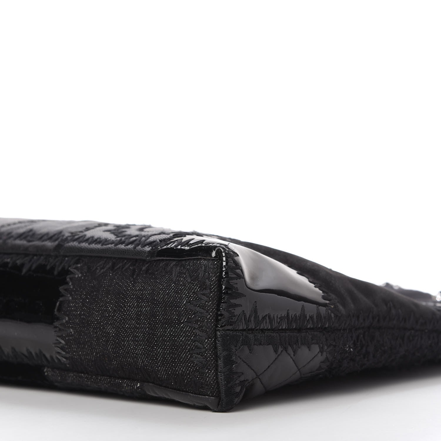 Chanel Tweed Patchwork Tote Black 7 of 10