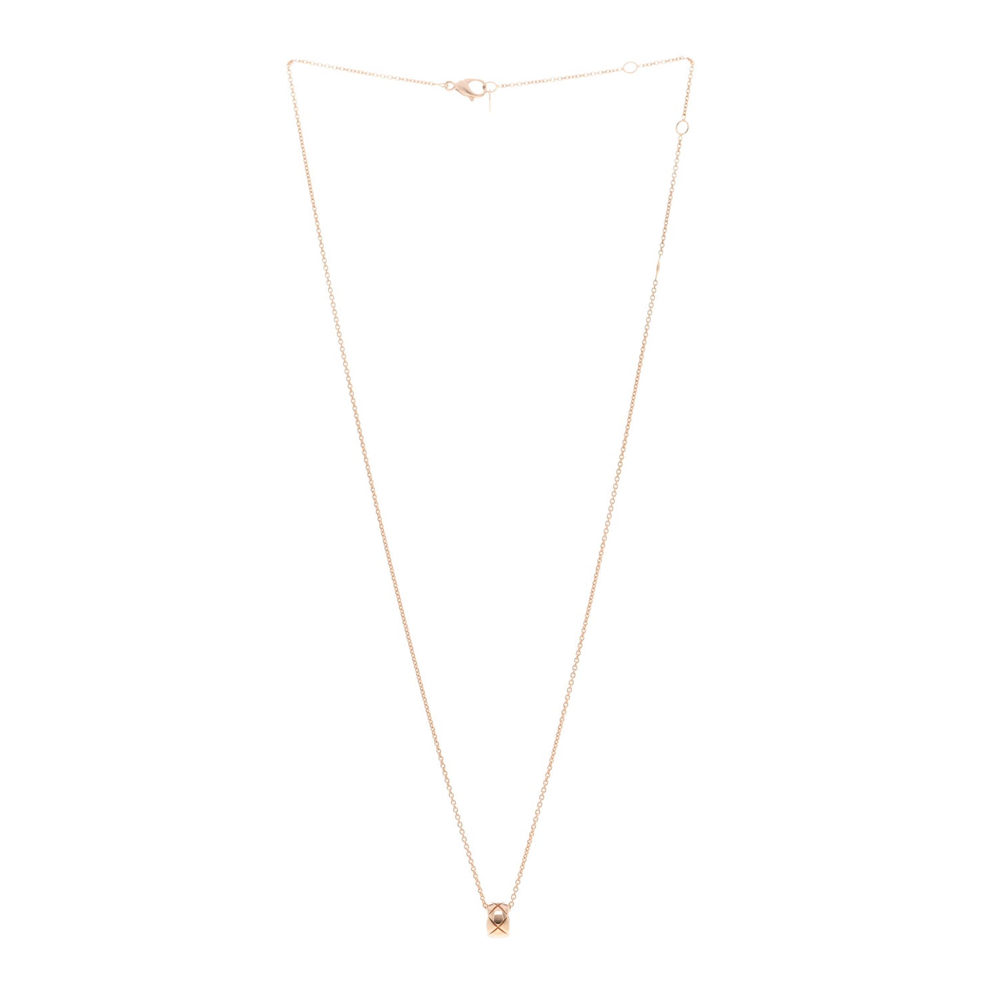 18K Beige Gold Coco Crush Round Pendant Necklace