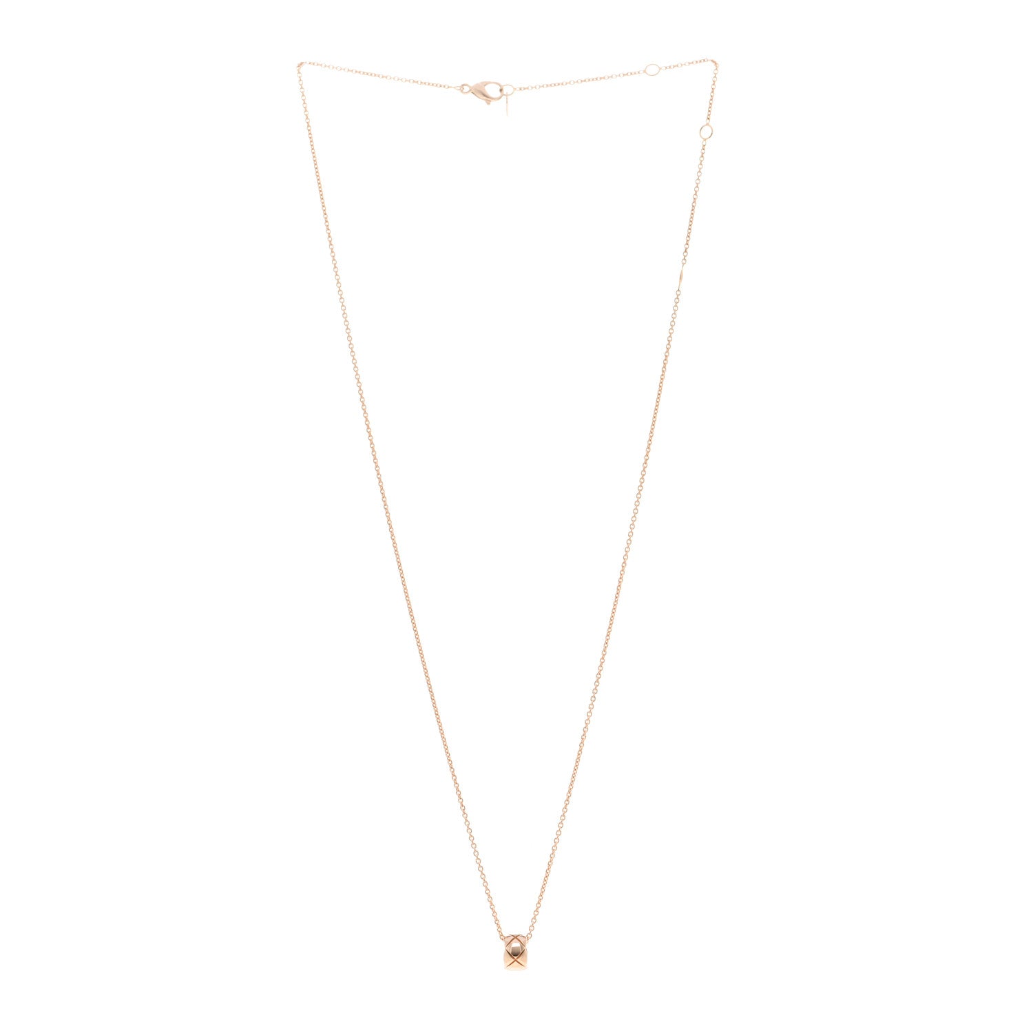 Chanel 18K Beige Gold Coco Crush Round Pendant Necklace 3 of 5