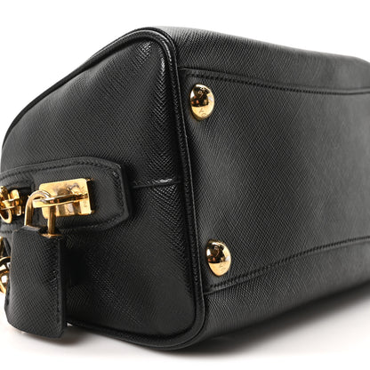 Prada Saffiano Lux Mini Boston Crossbody Bag Black 10 of 11