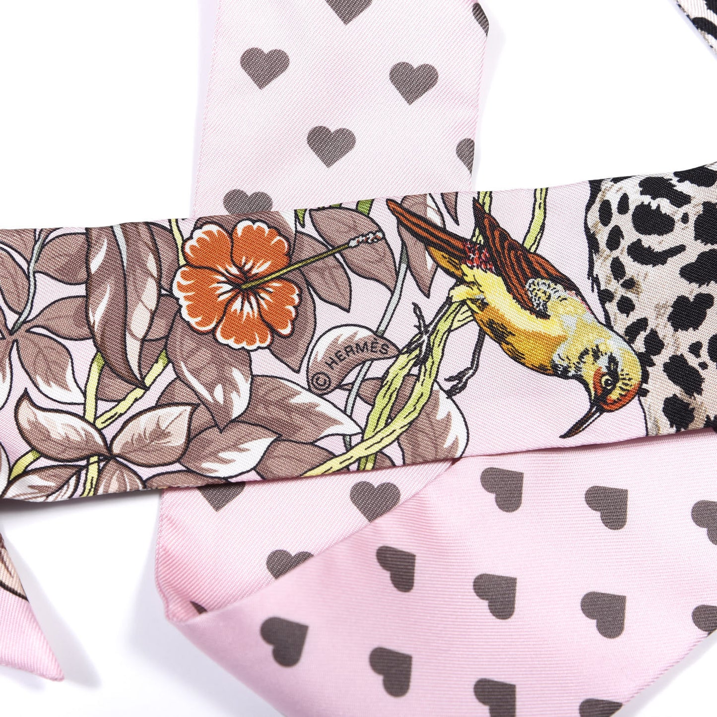 Silk Jungle Love Love Twilly Rose Pale Etoupe