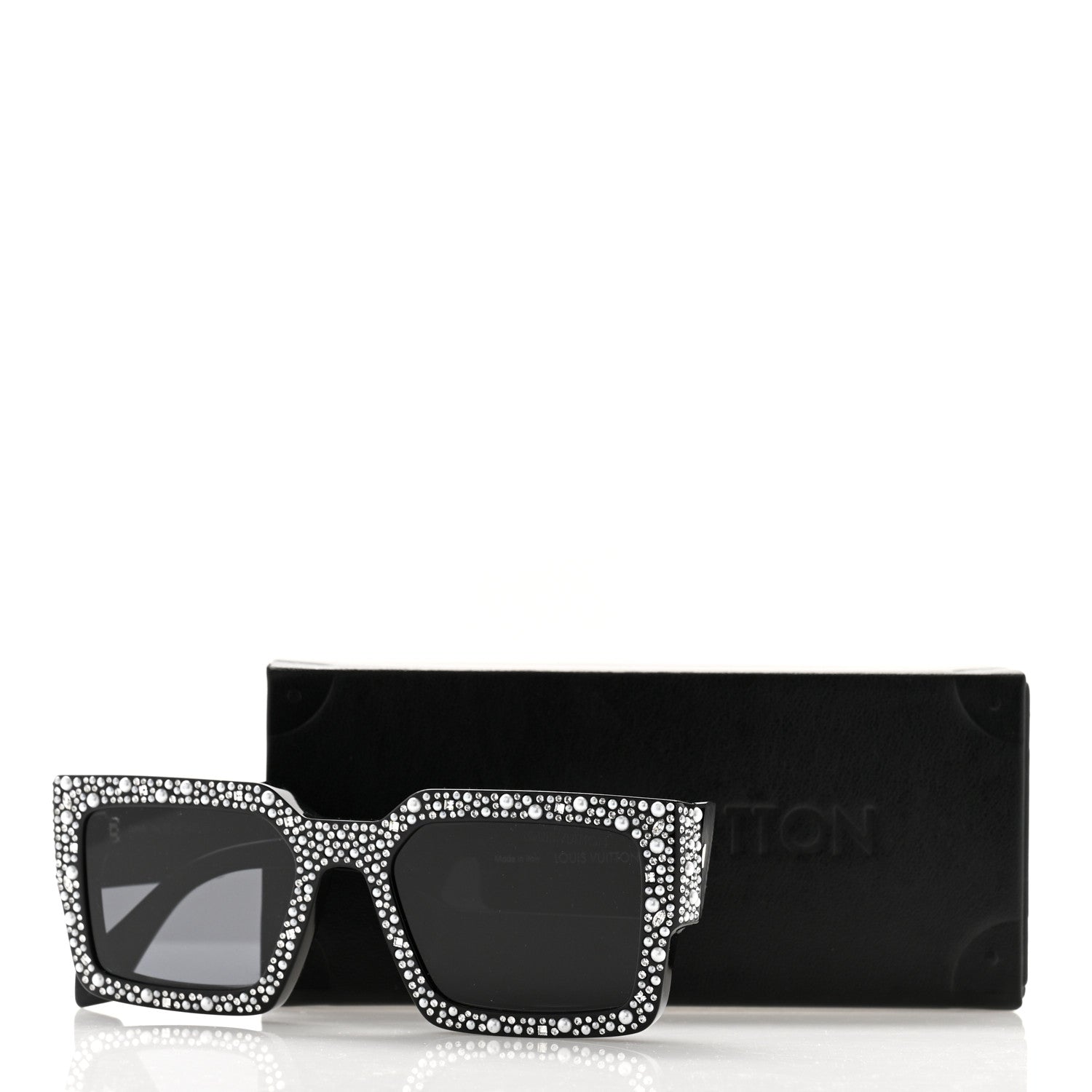 Louis Vuitton Acetate LV Clash Pearls & Strass Sunglasses Z2396W Black 8 of 8